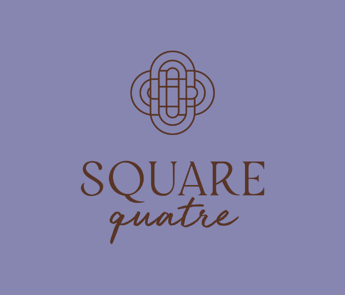 Logo SQUARE Quatre Violet et Marron